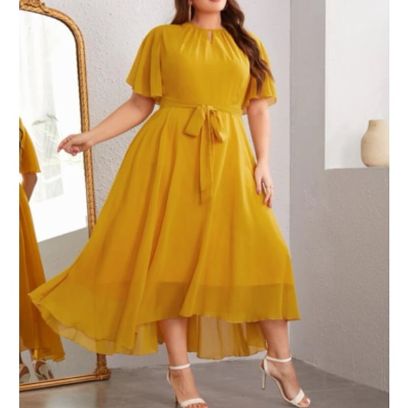 Boho butterfly sleeve ruffle hem maxi dress - Picture 1 of 6